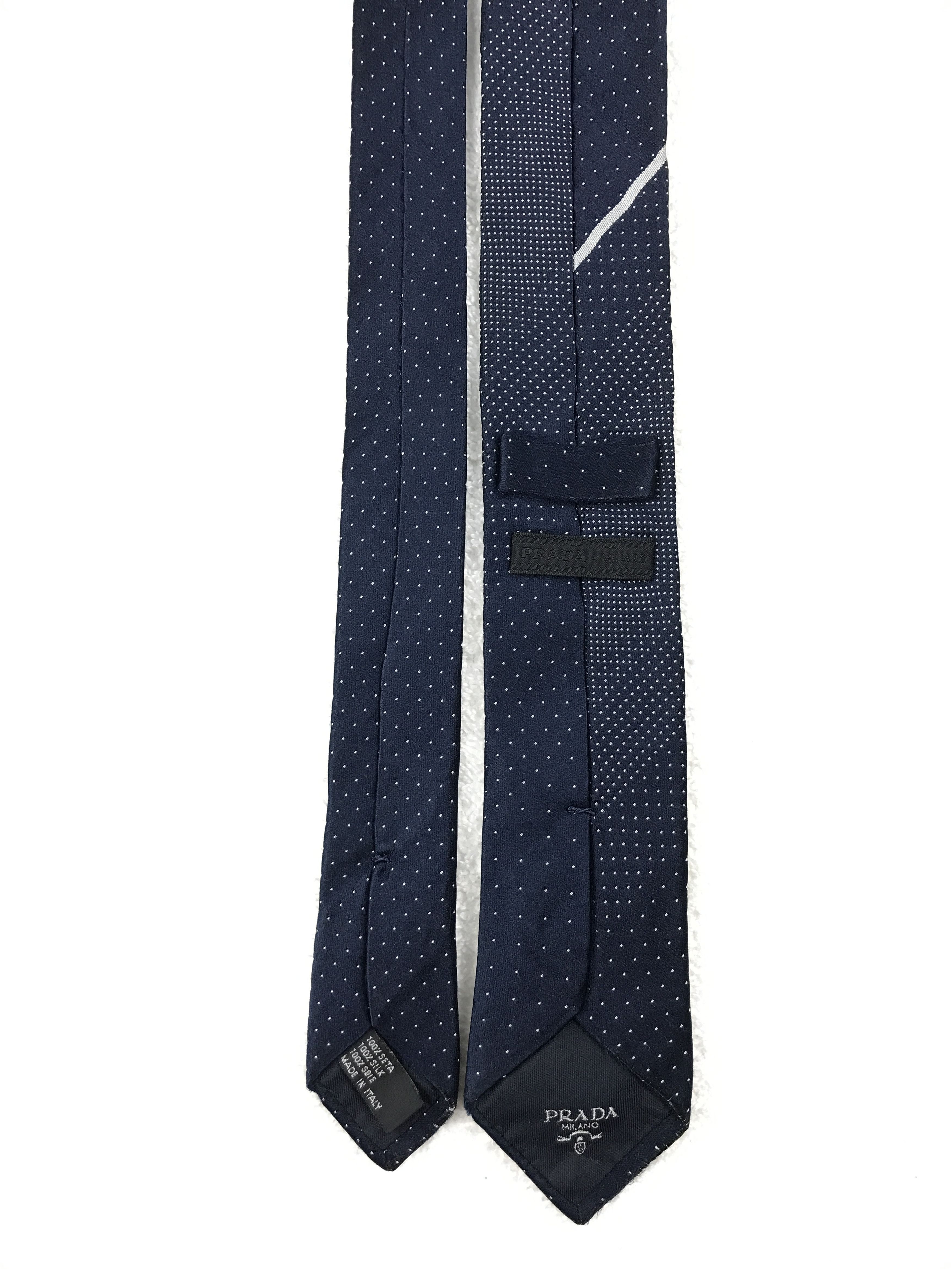 Prada Vintage Prada Silk Necktie Size ONE SIZE - 4 Thumbnail