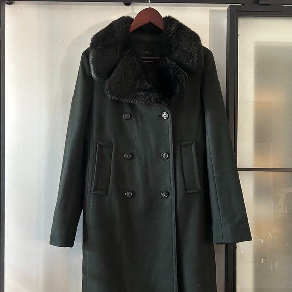 Club Monaco Club Monaco Double-Breasted Peacoat - Dark Green / Olive Size M / US 6-8 / IT 42-44 - 1 Thumbnail