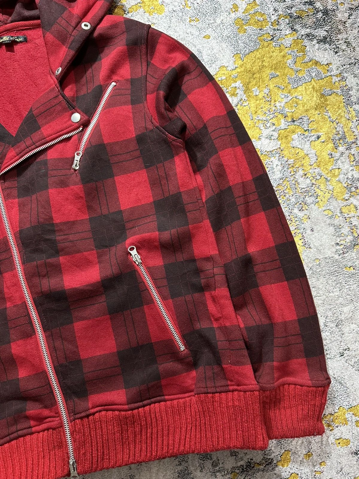14th Addiction ASSYMETRICAL PLAID BULLET NOISE MULTIZIPPER GOTHIC LGB STYLE Size US M / EU 48-50 / 2 - 8 Thumbnail