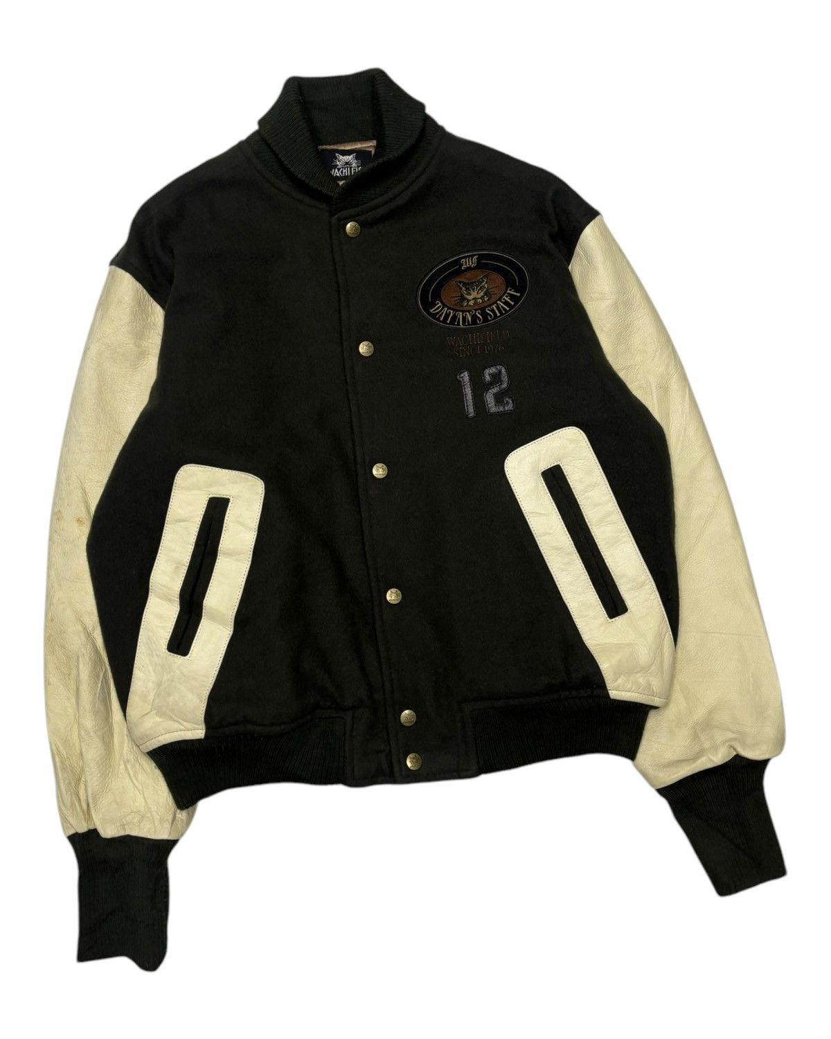 Japanese Brand 🔥VINTAGE WACHIFIELD DAYAN’S STAFF WOOL VARSITY JACKET Size US L / EU 52-54 / 3 - 3 Thumbnail