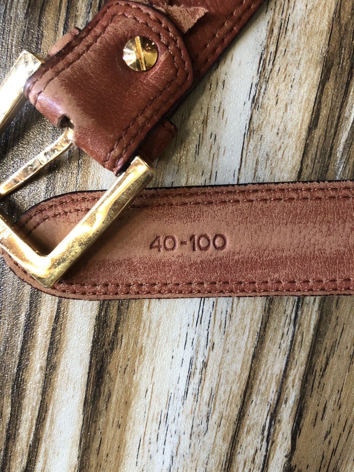 Loewe Luxury Loewe retro pebbled cowhide leather belt casual Size 40 - 6 Thumbnail