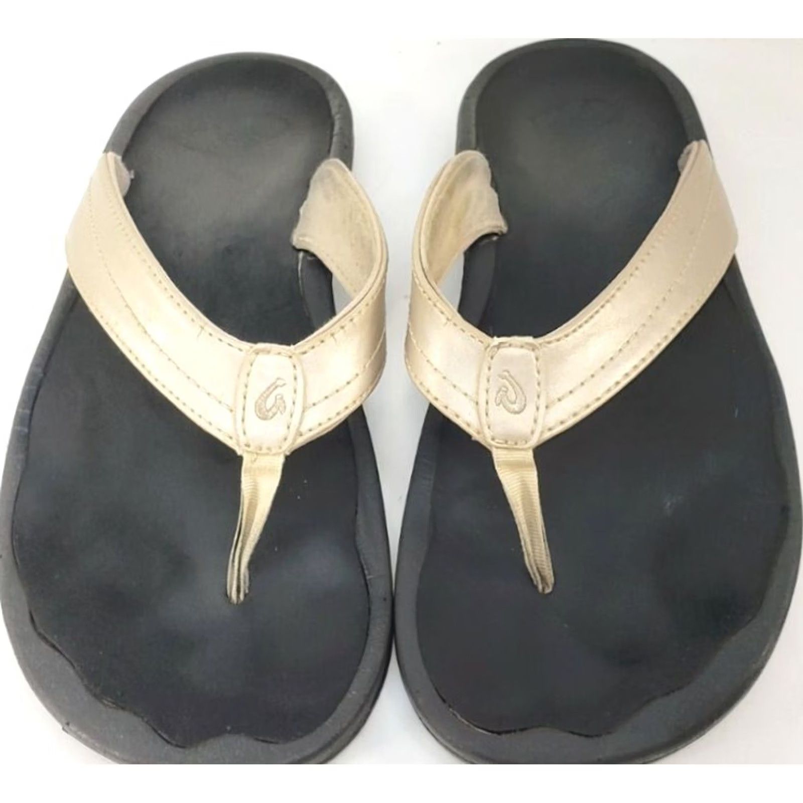 Olukai OluKai Flip Flop Womens Beige Ohana Sandals Flops Thong Toe Post Brown Size Women Size US 9 / IT 39 - 3 Thumbnail
