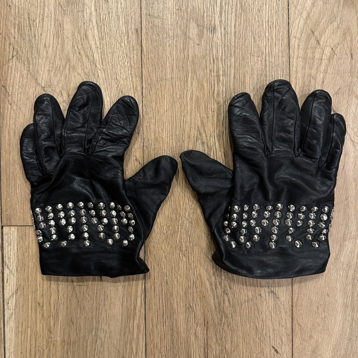 Japanese Brand × KMRii Leather Studded Gloves Size ONE SIZE - 1 Thumbnail