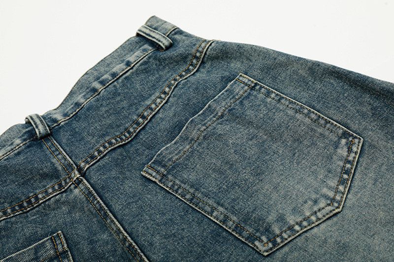 Vintage American retro washed whiskered scimitar jeans for men Size US 32 / EU 48 - 6 Thumbnail