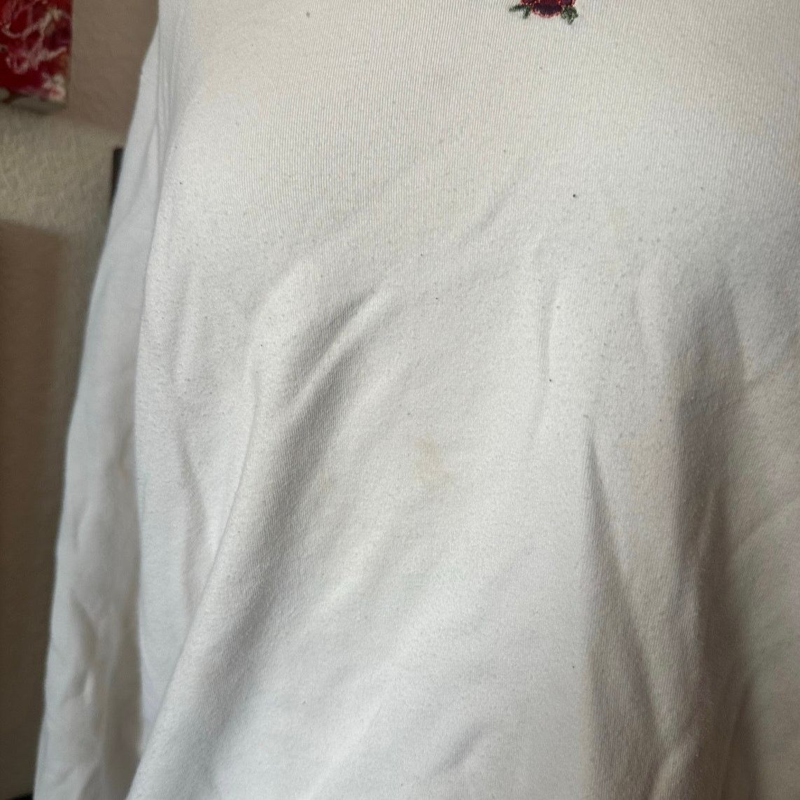 Other no brand no size white floral embroidered long sleeve shirt Size L / US 10 / IT 46 - 3 Thumbnail