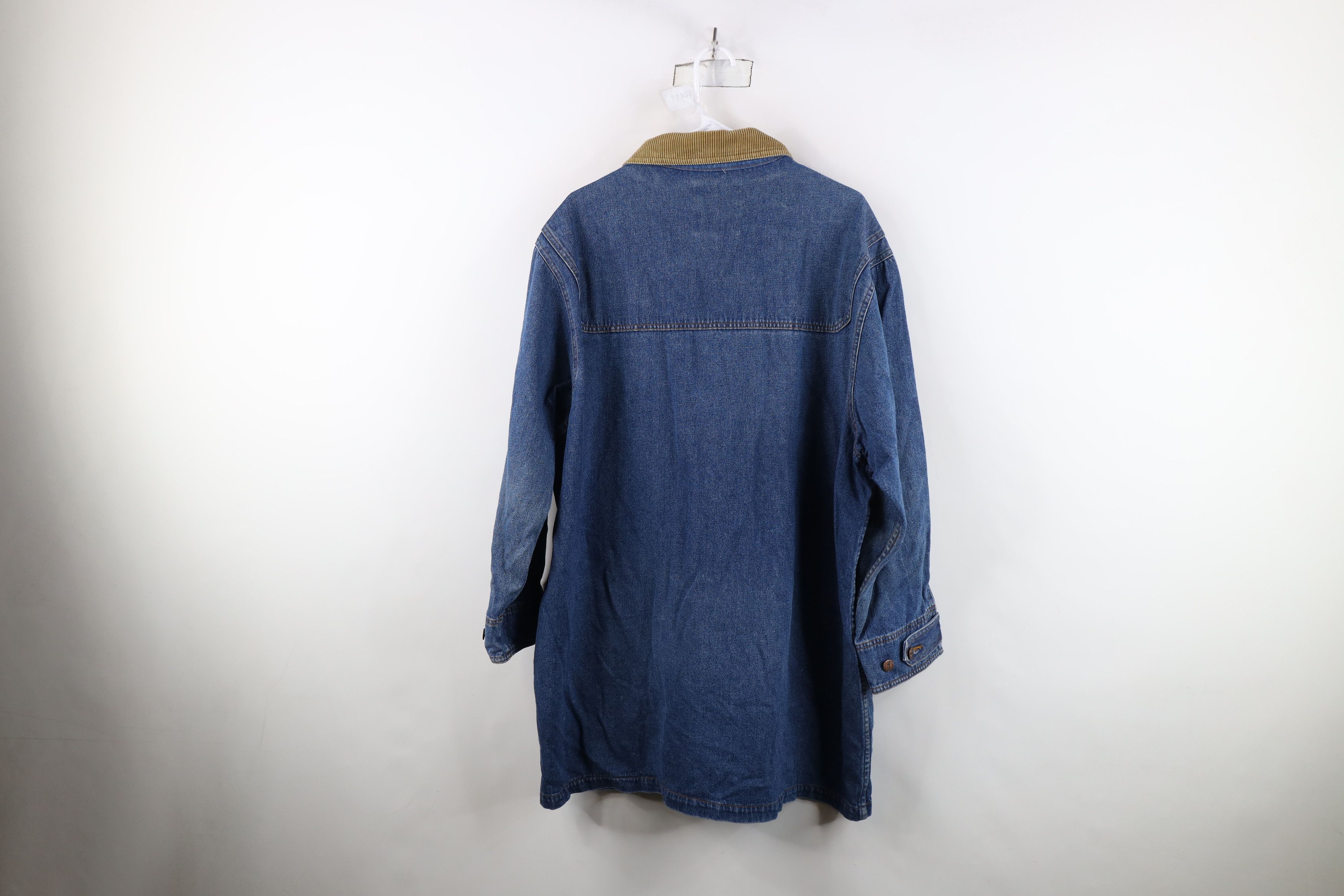 Vintage Vintage 90s Streetwear Distressed Toggle Button Denim Jacket Size 3XL / US 20-22 - 13 Thumbnail