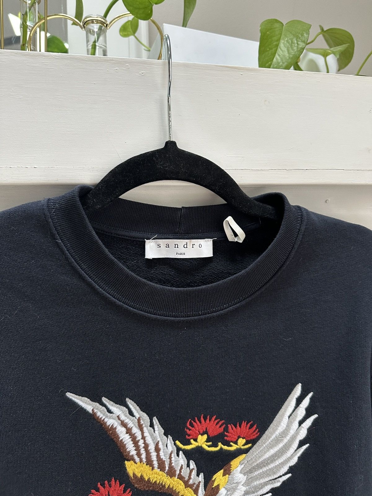 Sandro Eagle Motif Embroidered Sweater Size US M / EU 48-50 / 2 - 2 Thumbnail