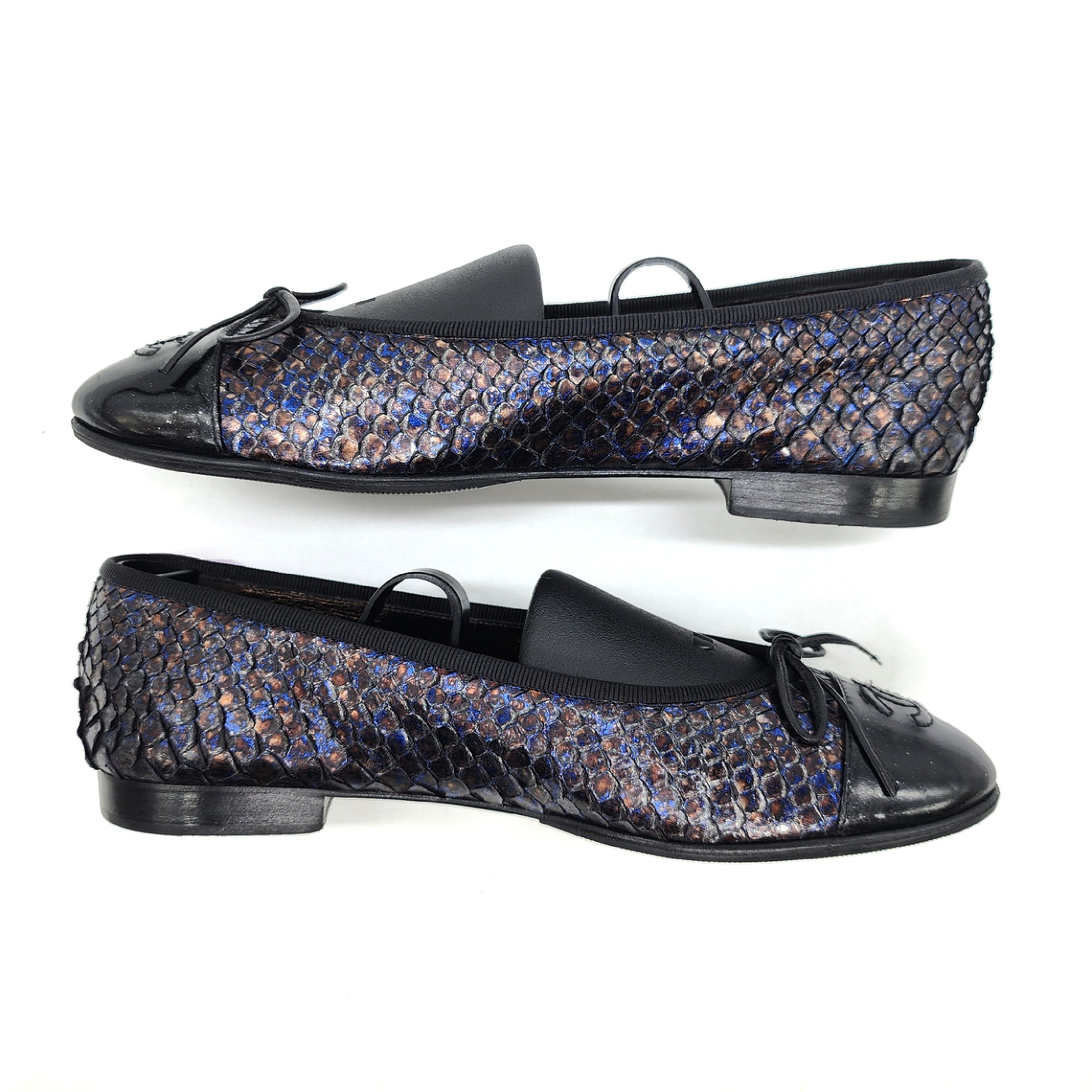 Chanel Chanel - Phyton Leather Ballerina Flats Size US 7.5 / IT 37.5 - 6 Thumbnail