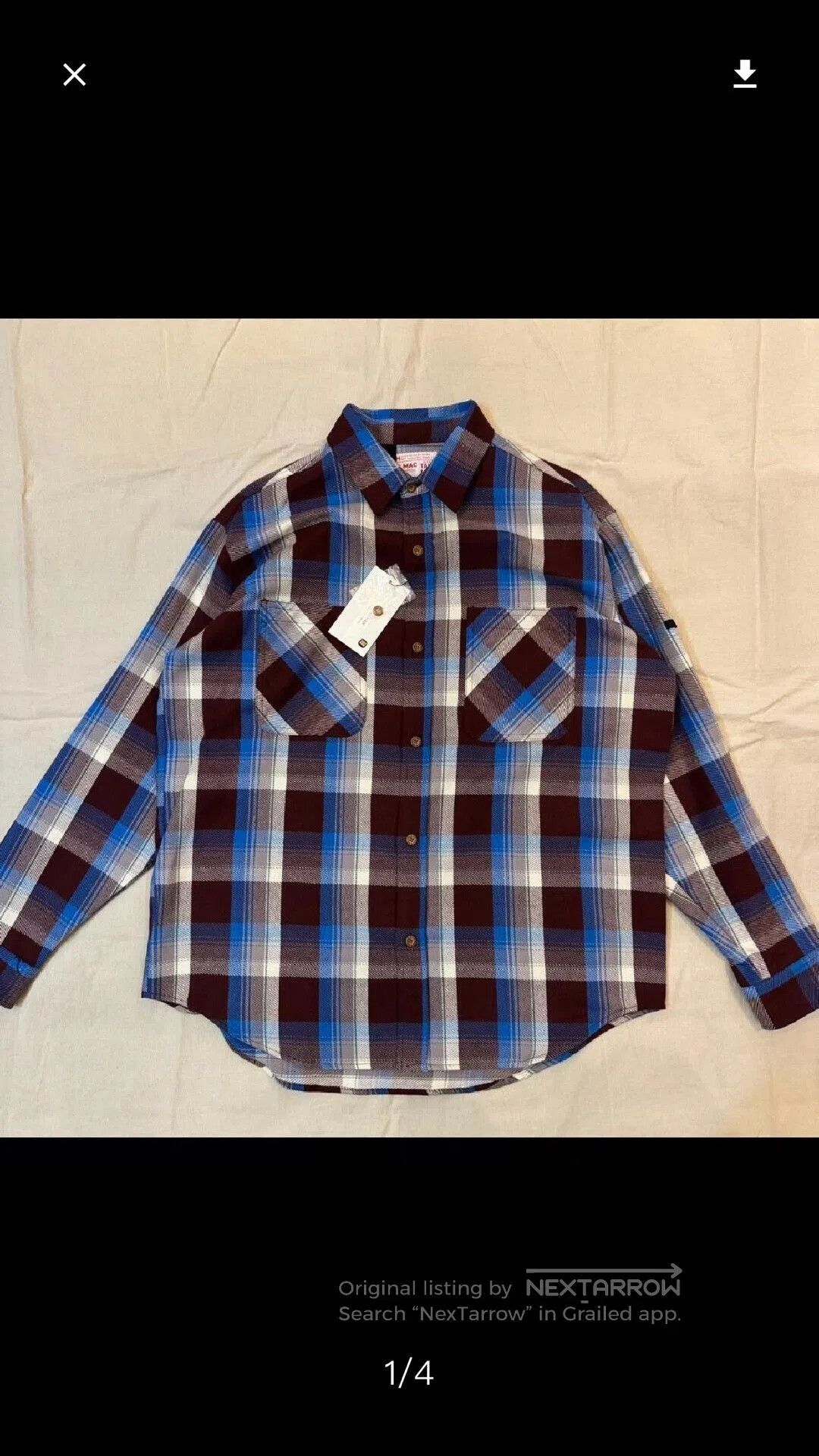 N.Hoolywood N.HOOLYWOOD BIGMAC Shirt in Check Pattern. Size US M / EU 48-50 / 2 - 4 Thumbnail