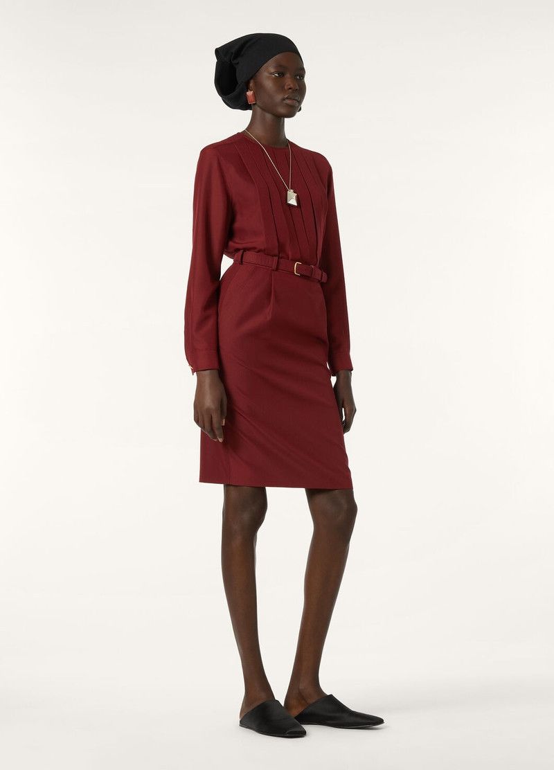Loro Piana o1srvl11e0526 FAP0180 Rossana Blouse in Bordeaux Size S / US 4 / IT 40 - 2 Thumbnail