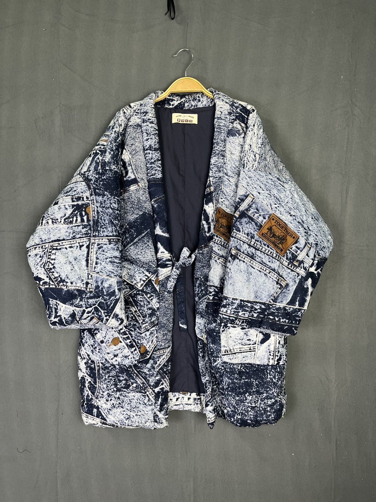 Japanese Brand All Over Print Ice Snowboarding Denim Style Puffer Kimono Size US M / EU 48-50 / 2 - 3 Thumbnail
