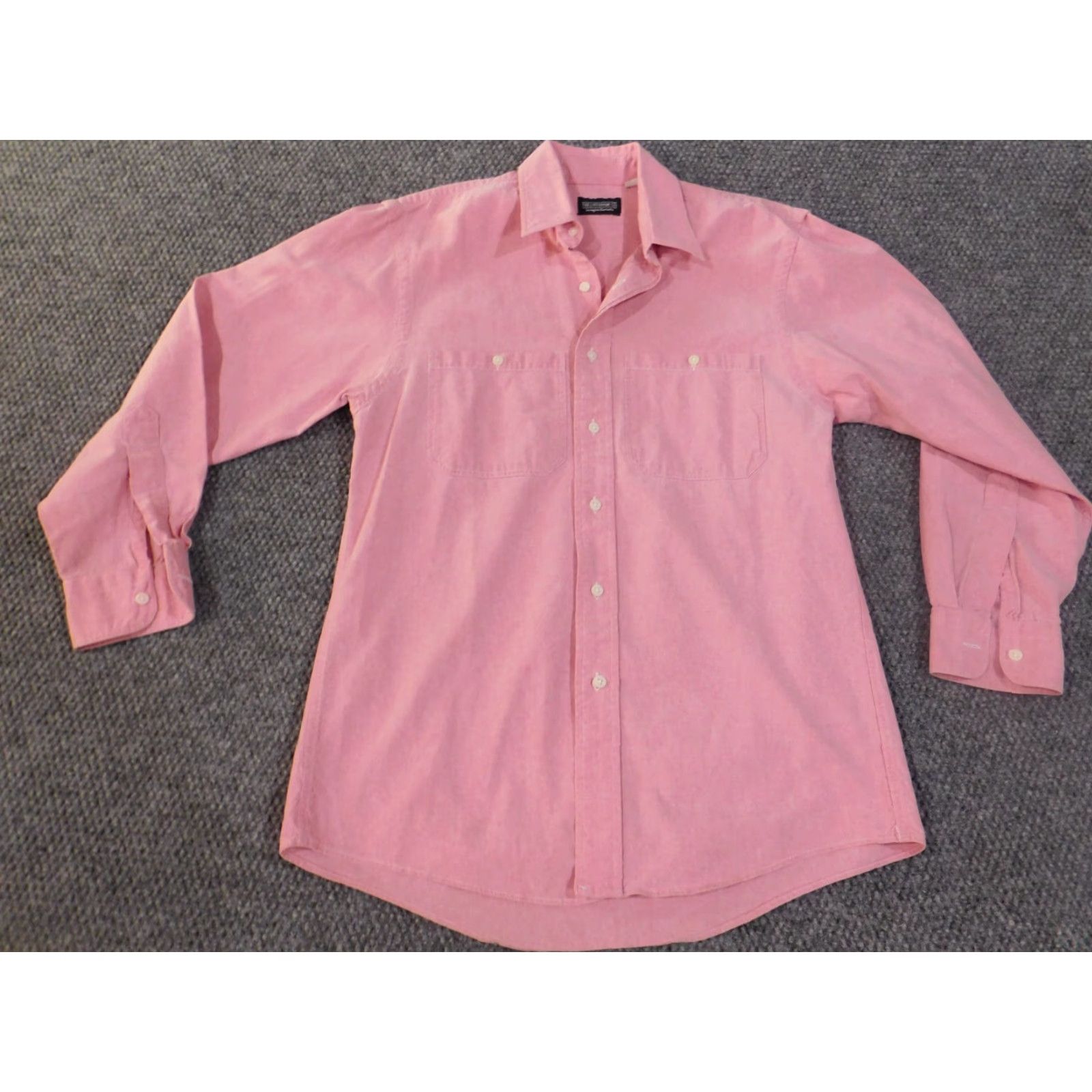 Vintage J. Peterman Shirt Mens Small Pink Classic Button-Up Casual Long Sleeve Cotton Woven Collared Button-Down Pocketed Slimming Vintage No N/A Size US S / EU 44-46 / 1 - 3 Thumbnail