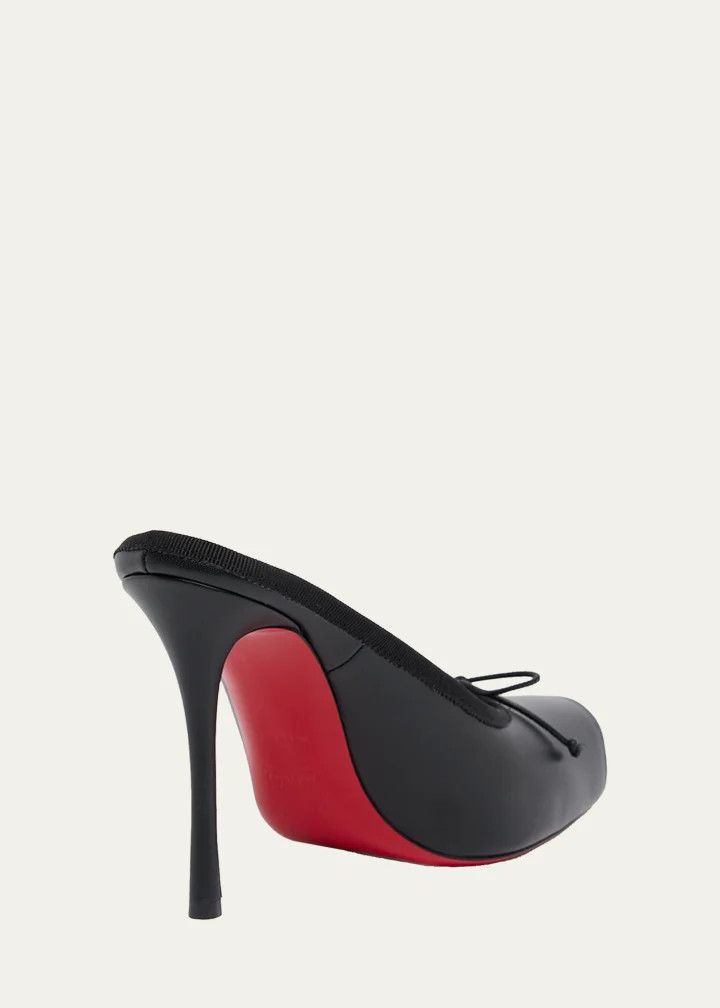 Christian Louboutin os11x0526 Cassia 100mm Ballerina Mules Pumps in Black Size US 11 / IT 41 - 2 Thumbnail