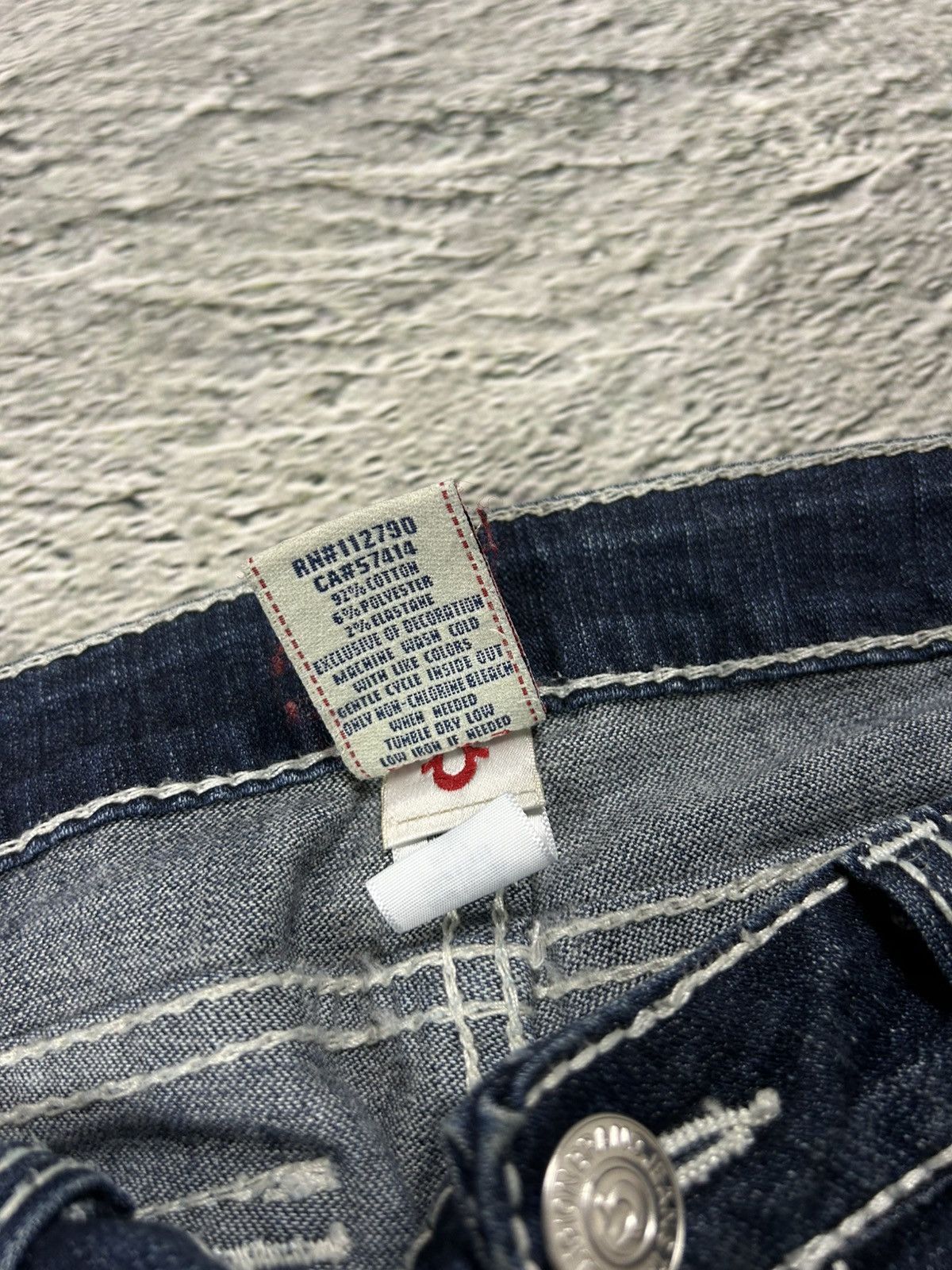 True Religion True Religion jeans flared vintage navy blue Billy white Size 30" / US 8 / IT 44 - 9 Thumbnail