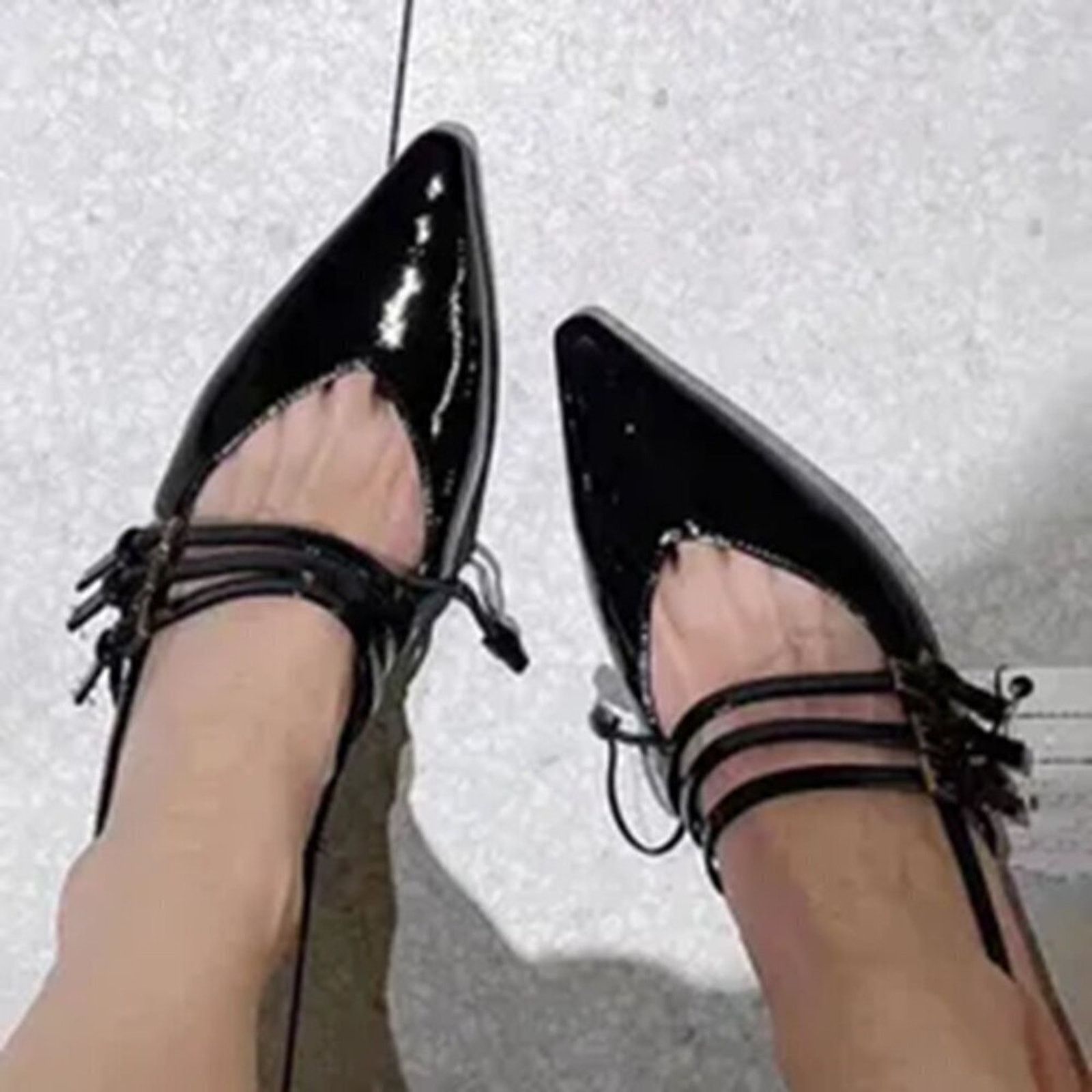 Zara ZARA Pointed Toe Buckled Heels Size US 7.5 / IT 37.5 - 4 Thumbnail