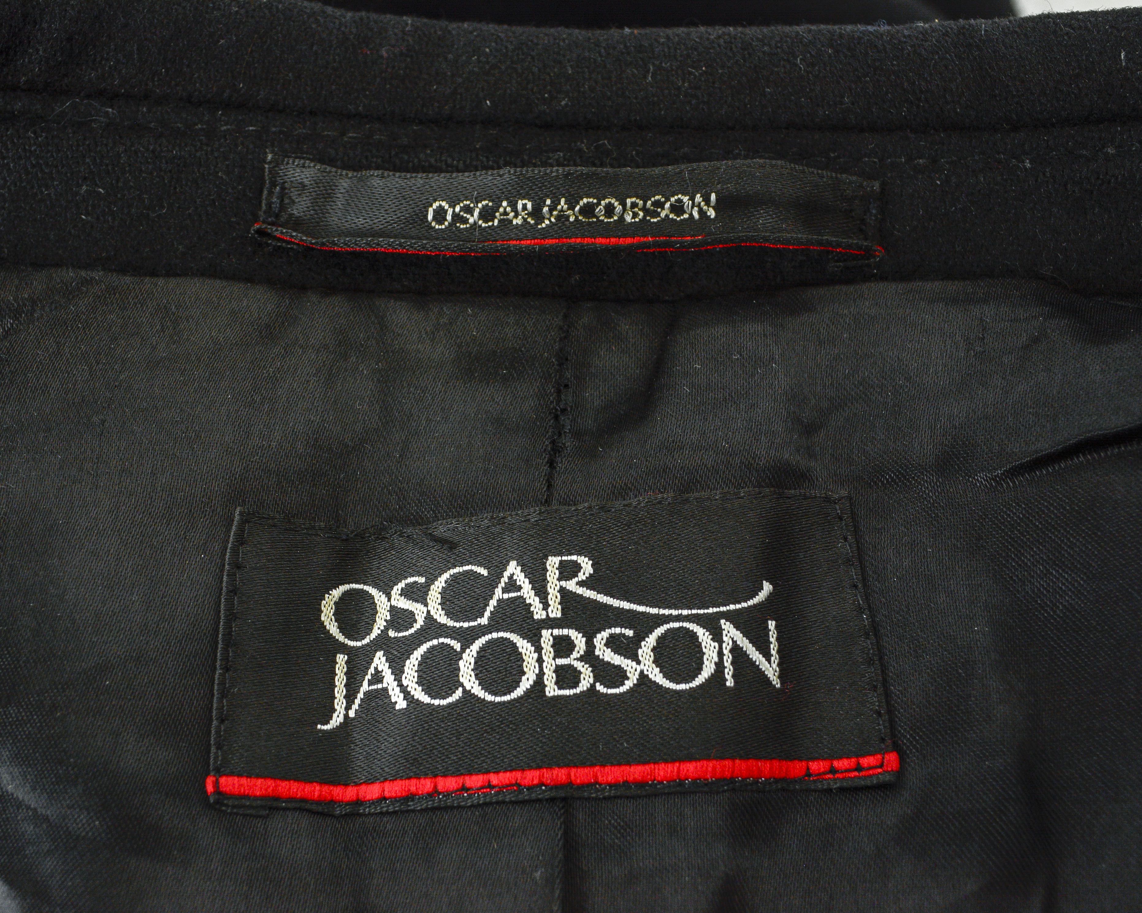 Oscar Jacobson Wool Jacket UK 42 US Car Over Coat Trench Black EU 52 Size US L / EU 52-54 / 3 - 6 Thumbnail