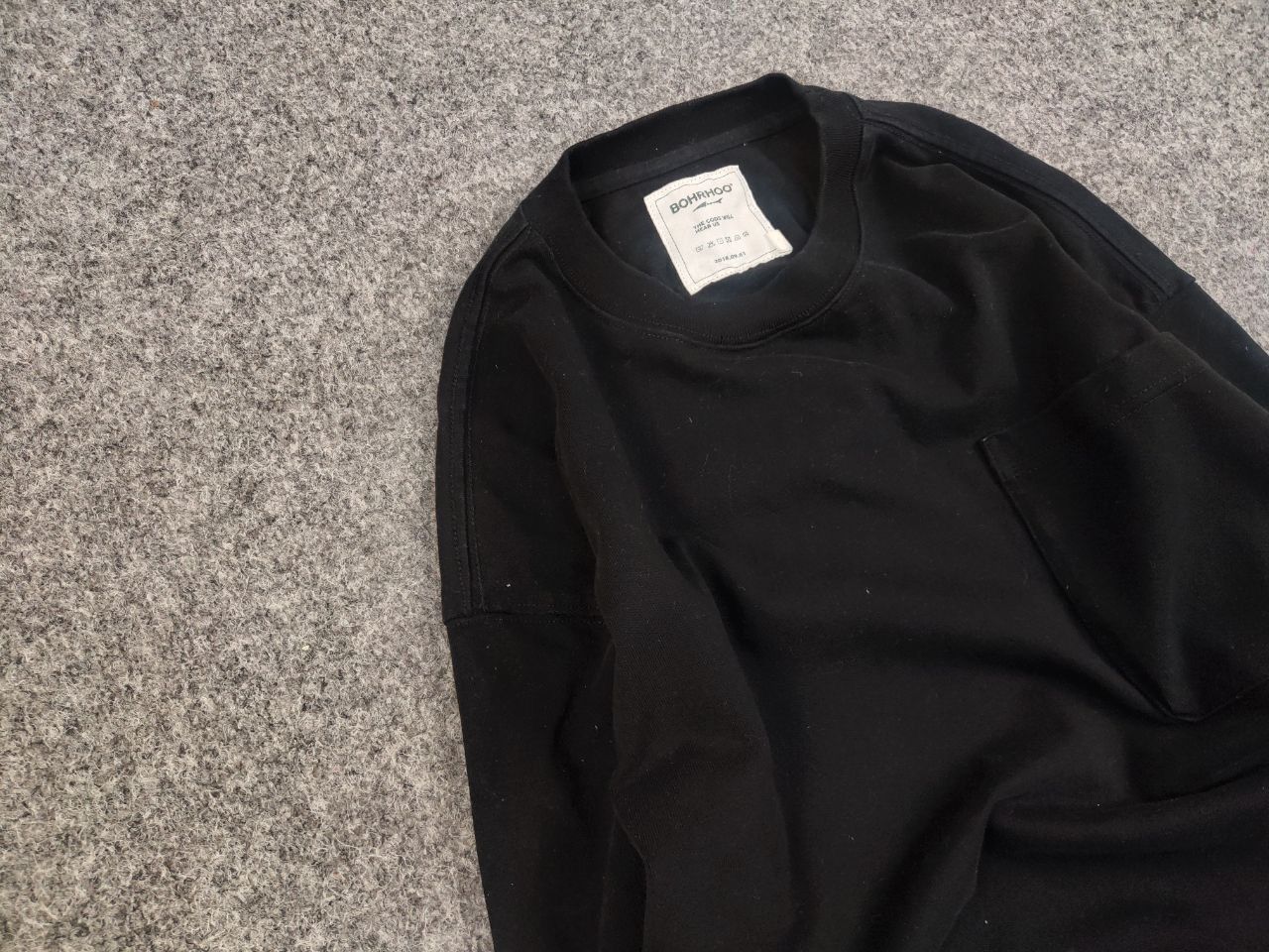Japanese Brand Bohrhoo Japanese Oversized Black Sweatshirt Avant Garde Size US S / EU 44-46 / 1 - 8 Thumbnail