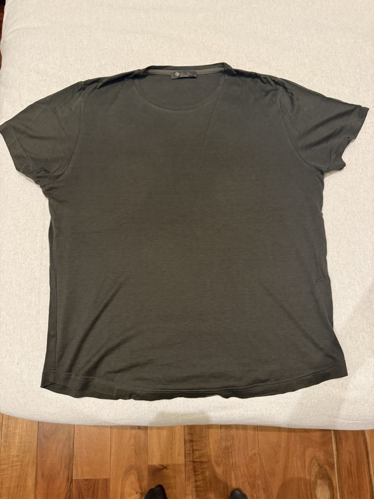 Loro Piana Loro Piana Dark Green Cotton Levo T-Shirt (Size S) Size US S / EU 44-46 / 1 - 1 Thumbnail