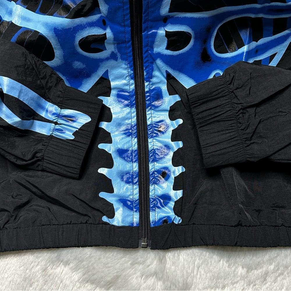 Market NWOT Market Injuries Track Jacket in Black/ Blue Unisex Sz M Size US S / EU 44-46 / 1 - 5 Thumbnail