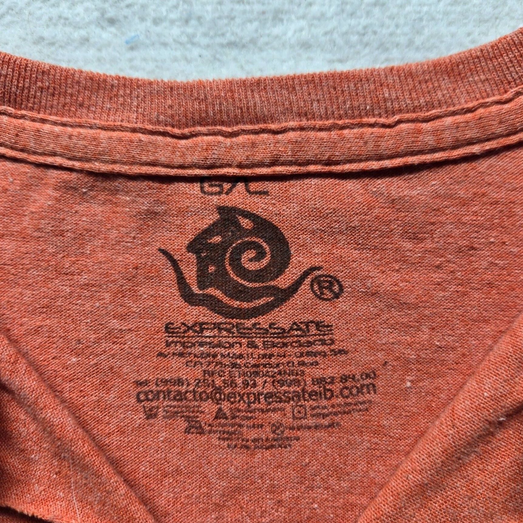 Express Vibrant Orange Mexico Graphic Print Fashionable Short Sleeve Tee for Women LargeサイズExpressate Letter L Size 36" / US 14 / IT 50 - 3 Thumbnail