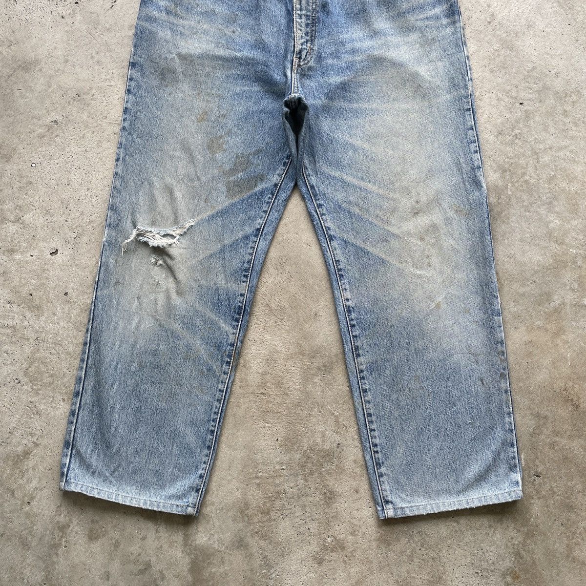 Edwin × Japanese Brand × Jean W36 Vintage Edwin Dirty Distressed Faded Pants Jeans 90s Size US 36 / EU 52 - 4 Thumbnail