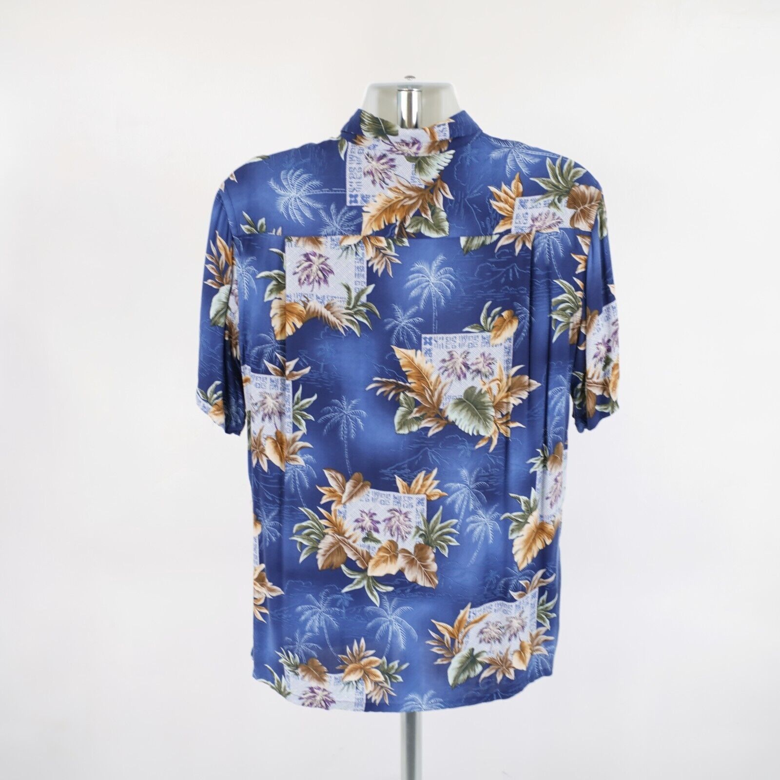 Campia Moda Campia Large Rayon Blue Floral Short Sleeve Hawaiian Collare Size US L / EU 52-54 / 3 - 6 Thumbnail