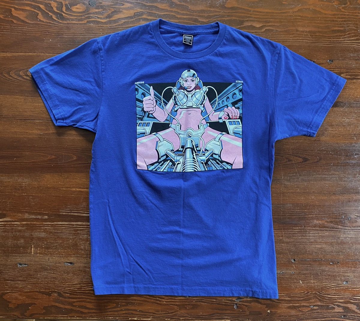 Freshjive Vintage Freshjive X Screw Magazine Cyberpunk Space Pinup Tee Size US L / EU 52-54 / 3 - 1 Thumbnail