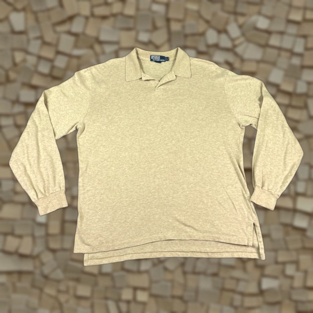 Polo Ralph Lauren VINTAGE Polo Ralph Lauren Shirt Adult LARGE Brown Long Sleeve 90s Polo by Ralph Lauren tag Full / Small Pony / 25 Chest Size US L / EU 52-54 / 3 - 1 Thumbnail
