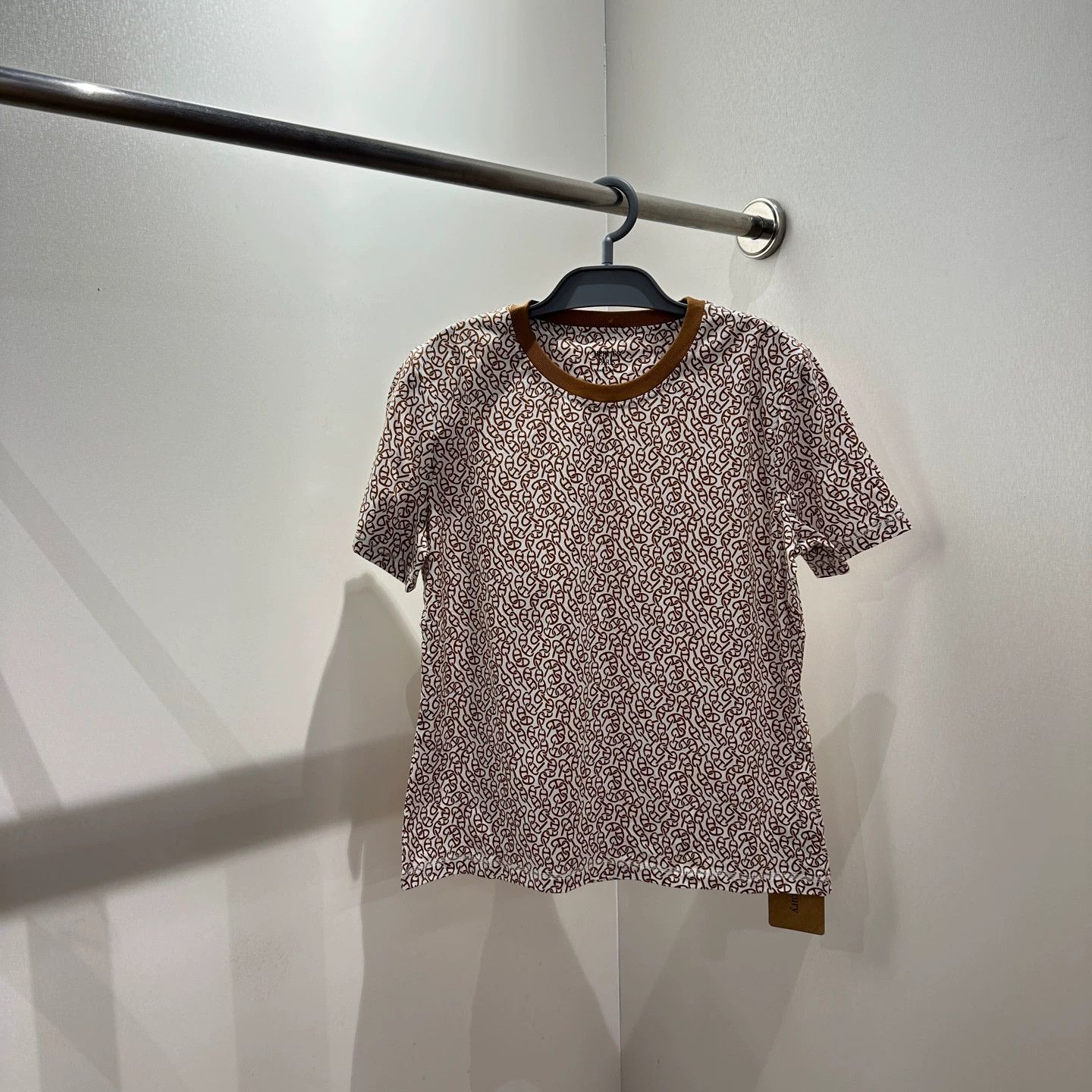 Hermes Hermès may617 all-over pig nose SS tee 44 cotton Size L / US 10 / IT 46 - 1 Thumbnail