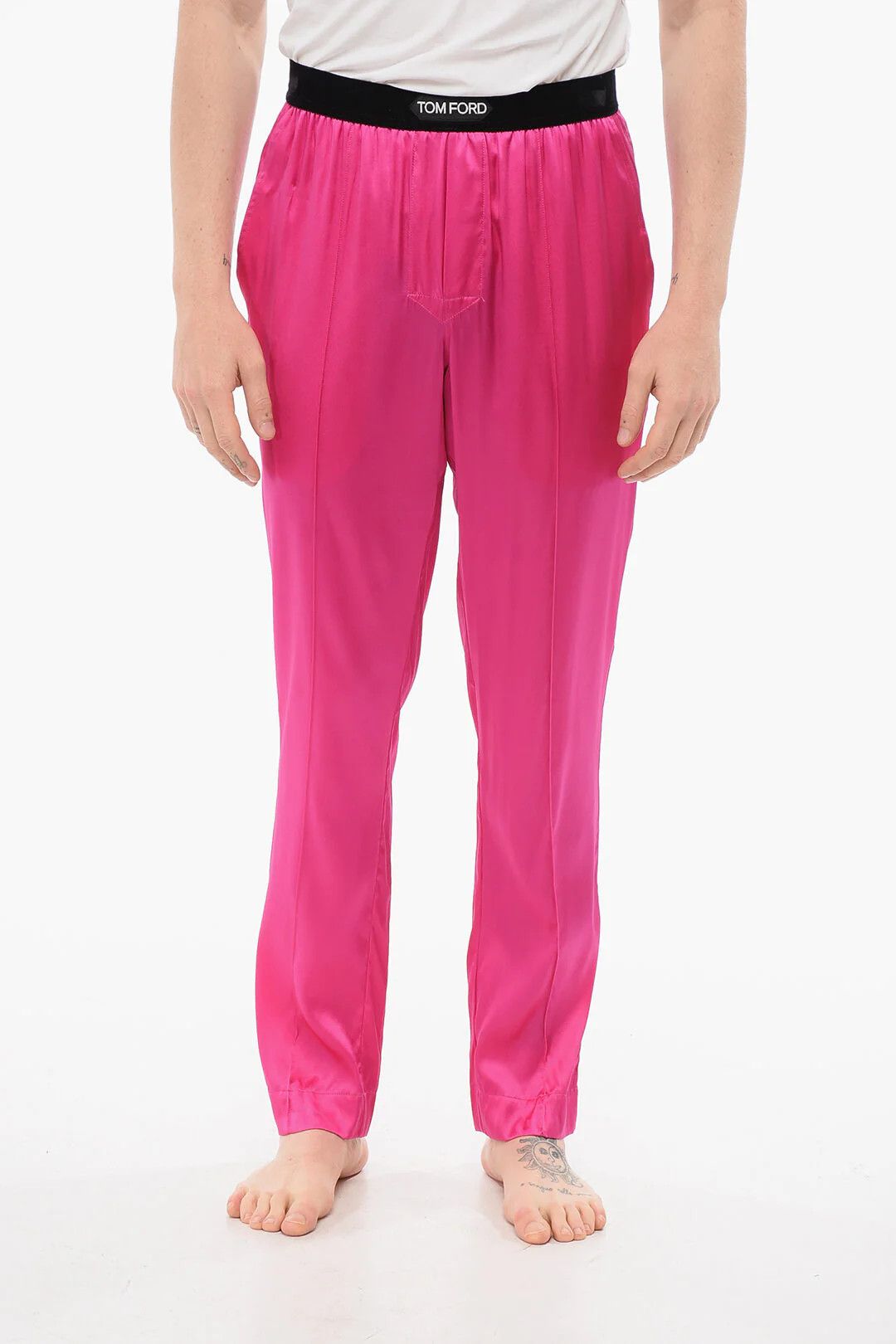 Tom Ford og1mm0426 Silk Satin Pajama Pant in Pink Size US 34 / EU 50 - 1 Thumbnail