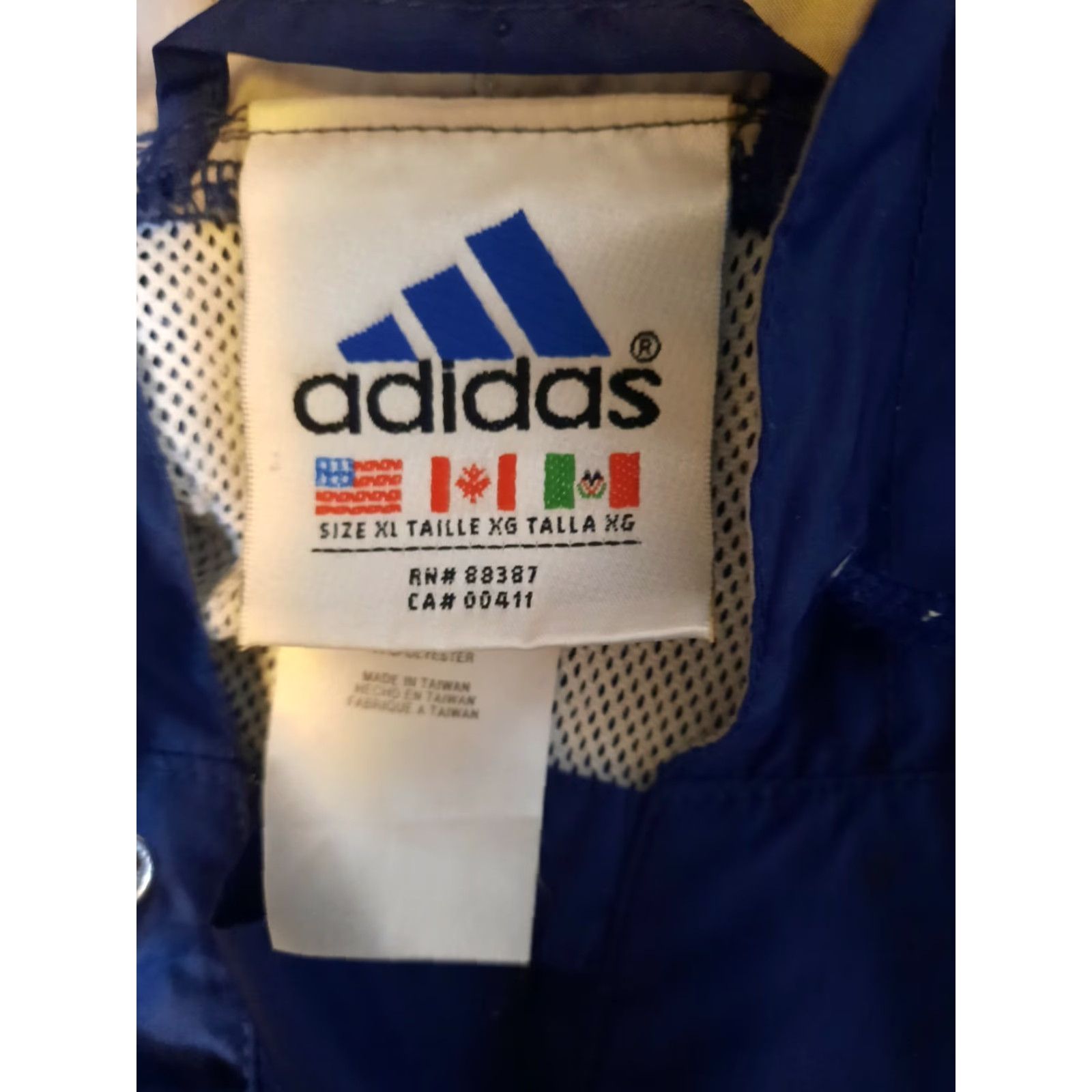 Adidas VINTAGE adidas Full Zip Windbreaker Jacket XL Hooded 3 Stripes Trefoil Blue Mens Size US XL / EU 56 / 4 - 3 Thumbnail