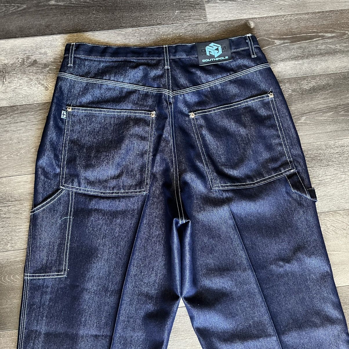 Southpole × Vintage Vintage 1990s South Pole Baggy Carpenter Denim Jeans 38x32 Size US 38 / EU 54 - 3 Thumbnail