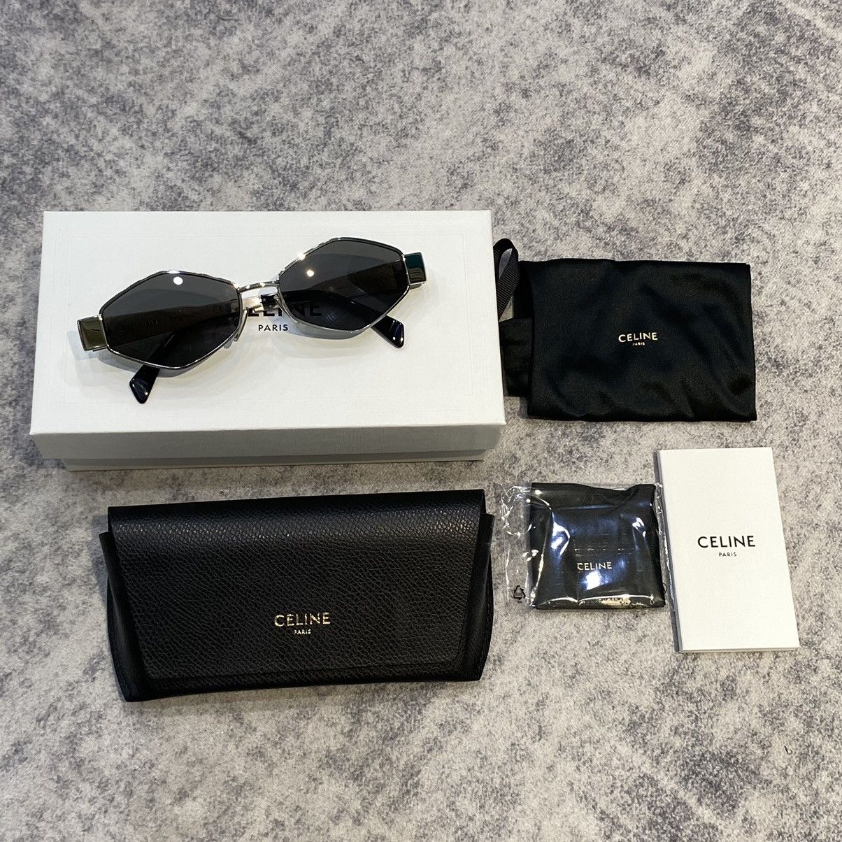 Celine CELINE Triomphe 01 Oval Sunglasses SILVER Size ONE SIZE - 15 Thumbnail