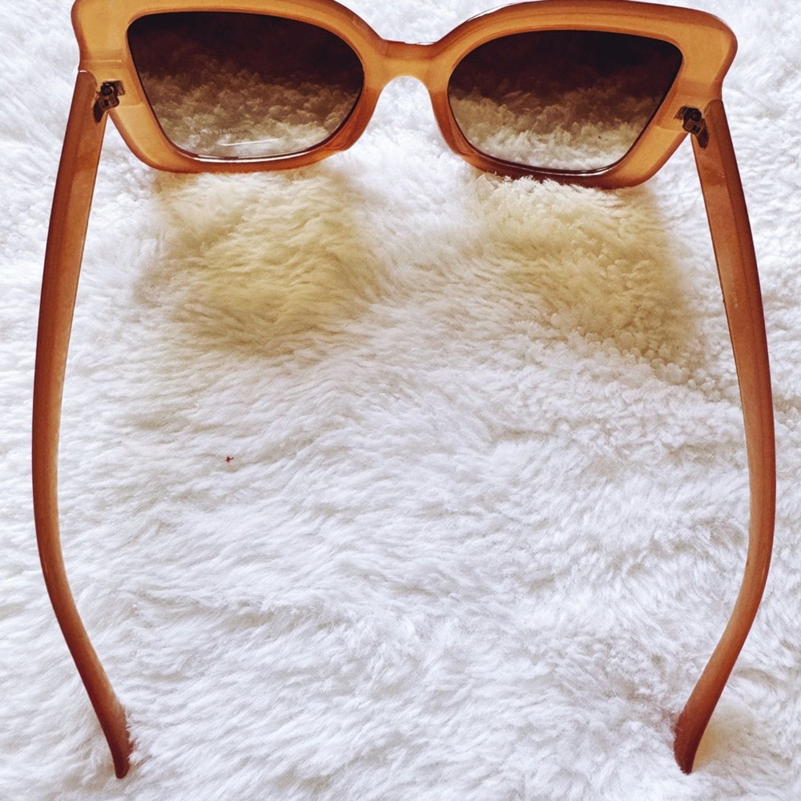 Other Eva Clear Gold Square-Framed Sunglasses Size ONE SIZE - 9 Thumbnail
