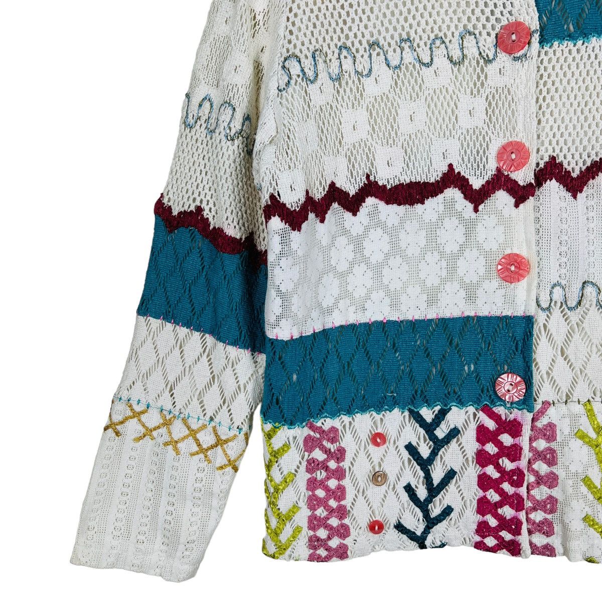 🔥 VINTAGE ALEX KU PATCHWORK COLORY KNITTED