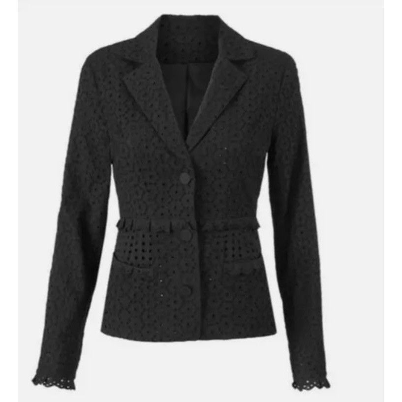 Designer Cabi Flamenco Eyelet Blazer Jacket Size 6 Size M / US 6-8 / IT 42-44 - 10 Thumbnail