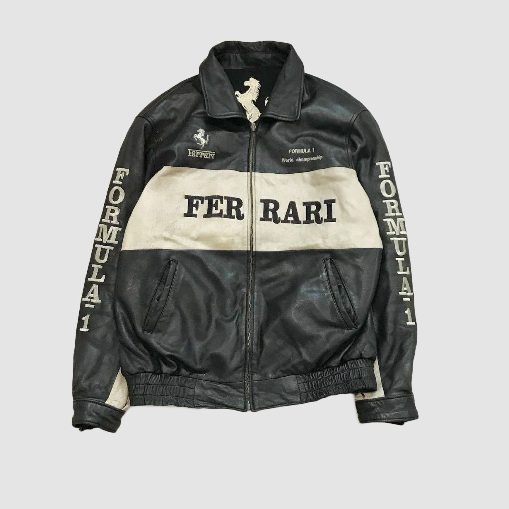 Ferrari 🔥 FERRARI RACING LEATHER JACKET BOMBER FIT Size US L / EU 52-54 / 3 - 1 Thumbnail