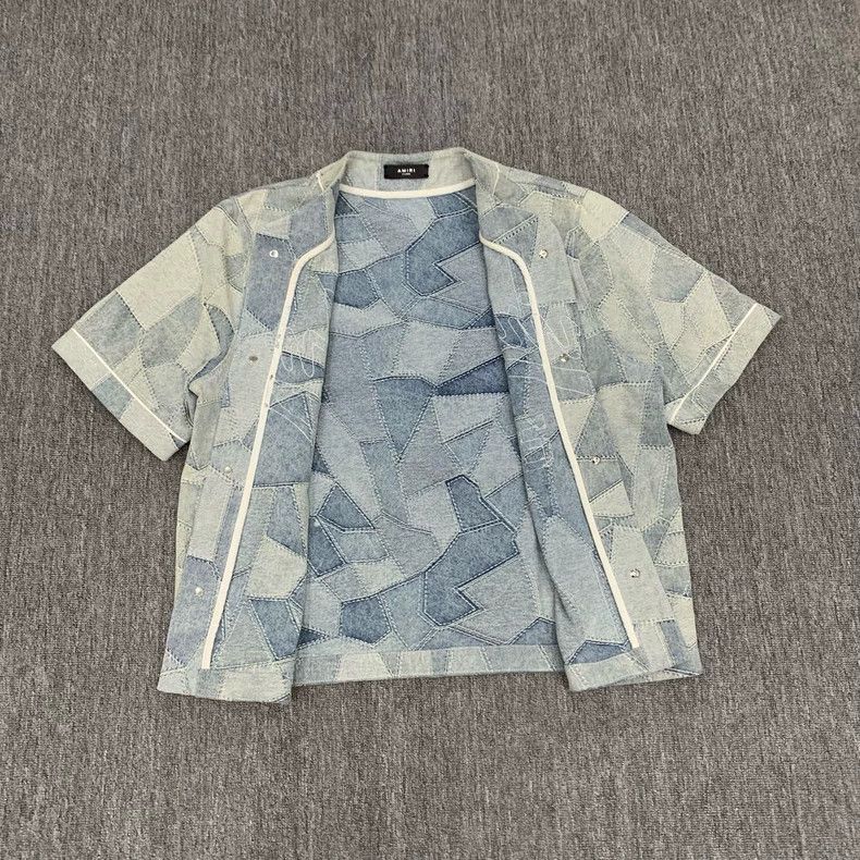 Amiri Amiri blue denim shirt short-sleeved Size US XL / EU 56 / 4 - 9 Thumbnail