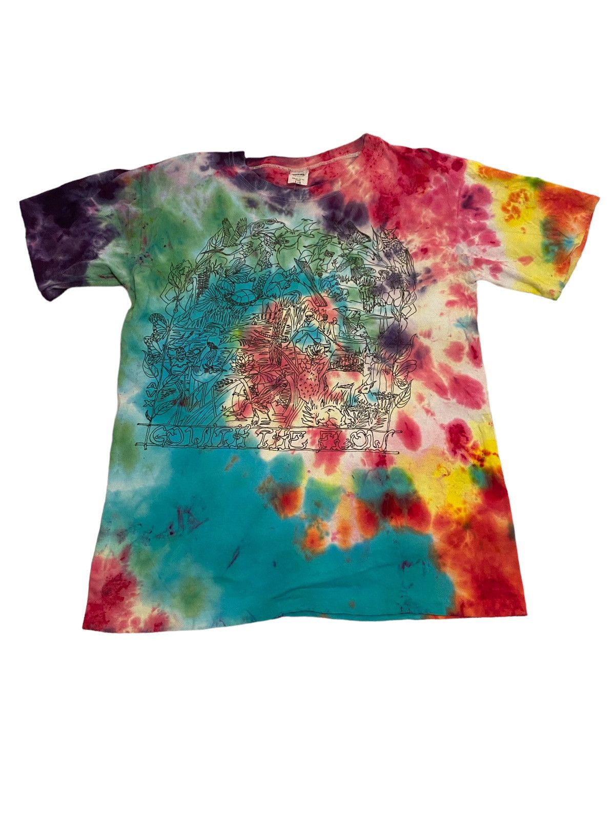 Vintage Vintage Tie Dye Festival Shirt Size US L / EU 52-54 / 3 - 1 Thumbnail