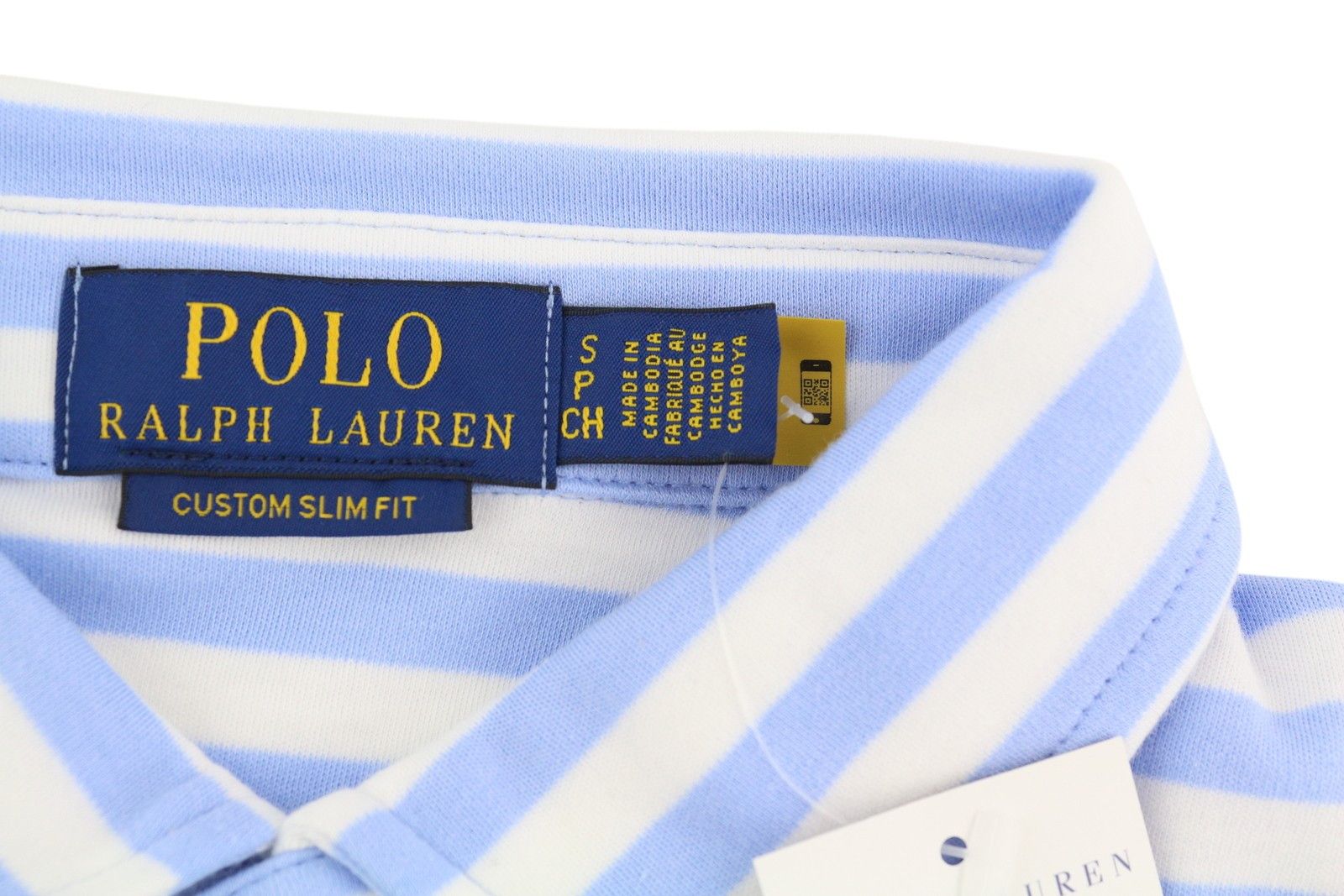 Polo Ralph Lauren CUSTOM SLIM FIT S Blue Stripe Short Sleeve T-Shirt 84552 Size US S / EU 44-46 / 1 - 5 Thumbnail
