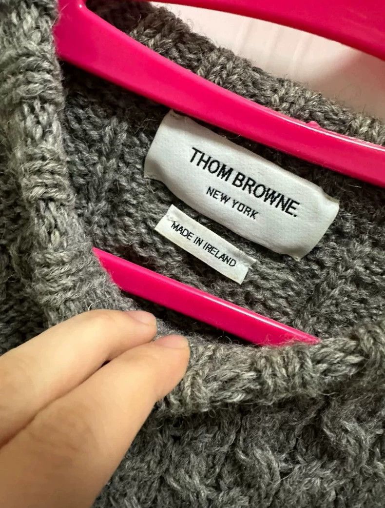 Thom Browne Thom Browne Gray jacquard wool sweater Size US S / EU 44-46 / 1 - 2 Thumbnail