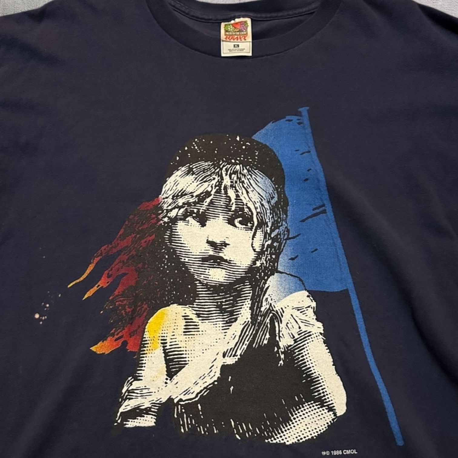 Fruit Of The Loom 1986 Les Mis navy Size US XL / EU 56 / 4 - 2 Thumbnail