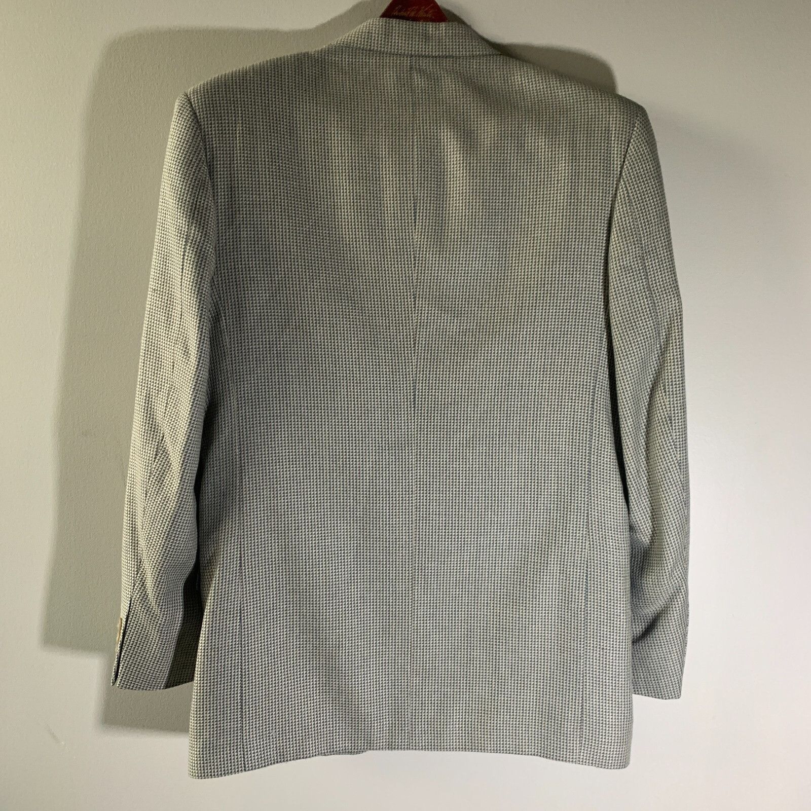 Pierre Balmain PIERRE BALMAIN Paris Mens Blazer Jacket Sz 42 Micro Plaid Ch Size 42R - 5 Thumbnail