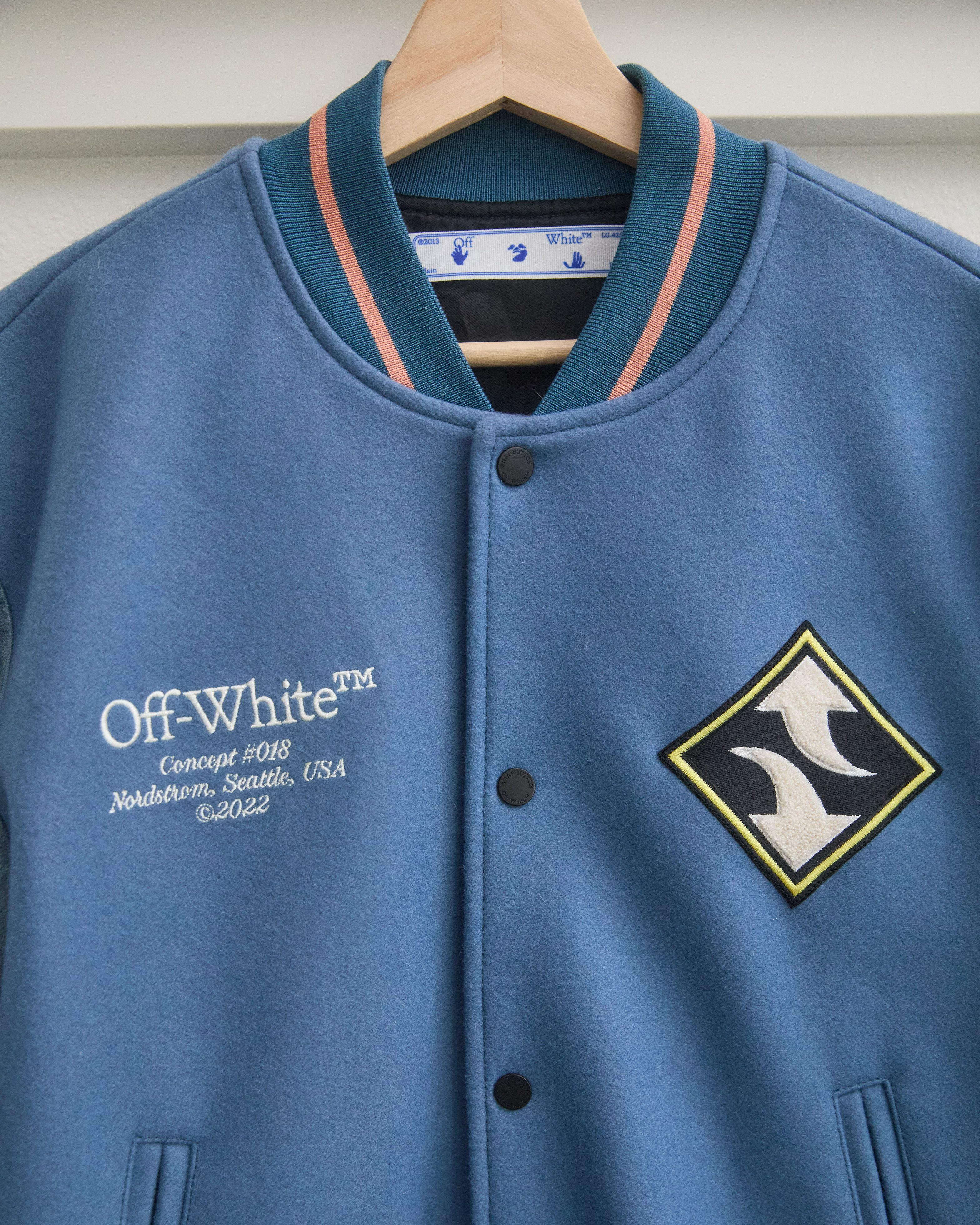 Nordstrom × Off-White Off-White x Nordstrom Strass Varsity Jacket Size US M / EU 48-50 / 2 - 3 Thumbnail
