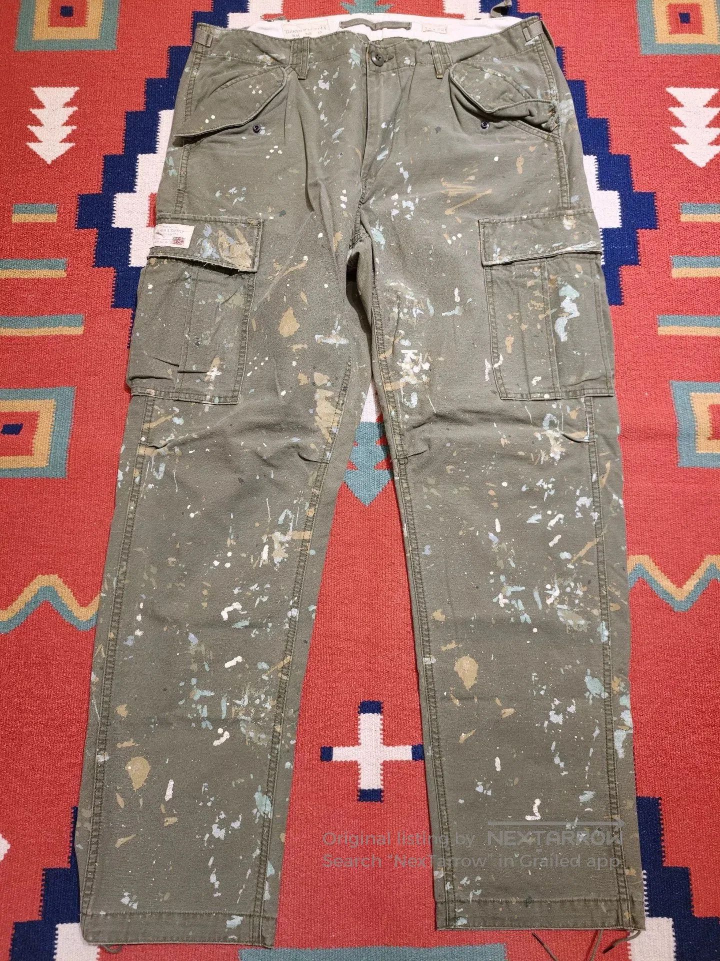 RRL Ralph Lauren Ralph Lauren RRL Splatter Cargo Pants. Size US 36 / EU 52 - 1 Thumbnail