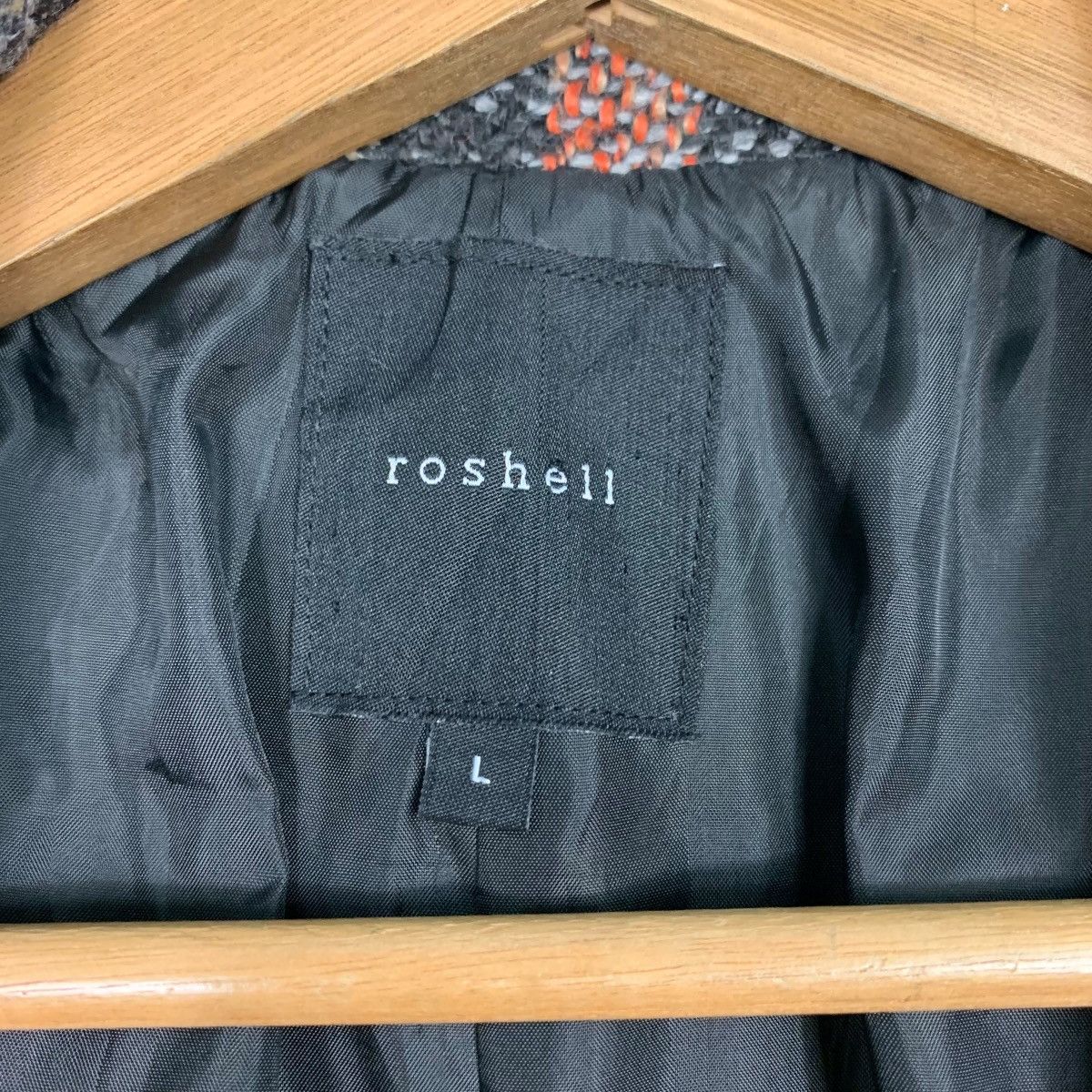 Japanese Brand ROSHELL Tartan Tweed Formal Jacket Blazer #2482-C111 Size L / US 10 / IT 46 - 15 Thumbnail