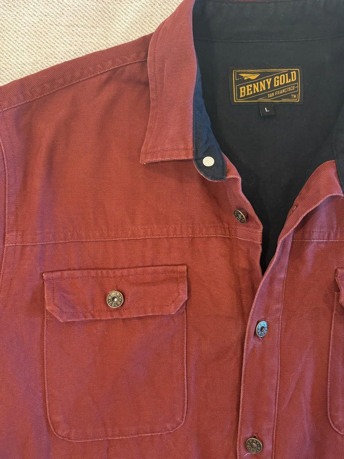 Benny Gold Benny Gold San Francisco Canvas Shirt Jacket Rust Size L Size US L / EU 52-54 / 3 - 7 Thumbnail