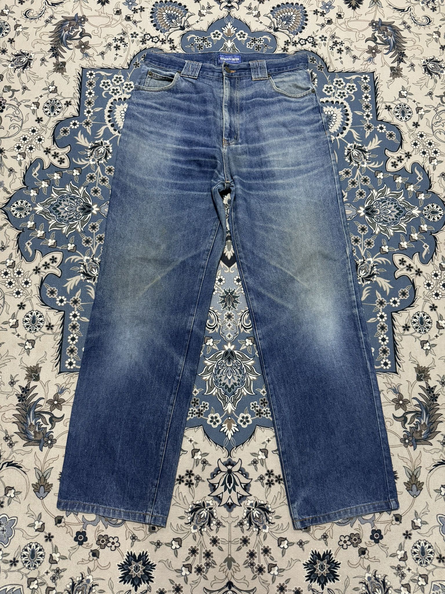 Japanese Brand × Kansai Yamamoto × Vintage Vintage Kansai Man By Kansai Yamamoto Dragon Embroider Jeans Size US 29 - 1 Thumbnail