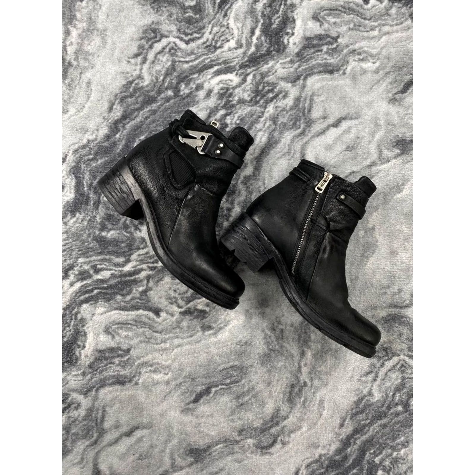 A.S.98 A.S.98 Airstep Women Boot Black Leather With Heels Size 39 Size US 8 / IT 38 - 2 Thumbnail