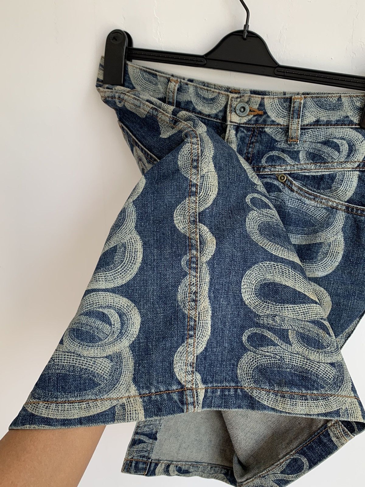 Hysteric Glamour 2000s Hysteric Glamour Snake Denim Skirt y2k Size 29" - 9 Thumbnail